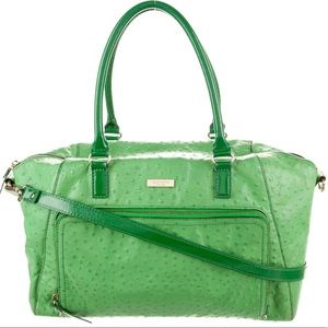 Kate Spade Catalina Ostrich Bag - Green